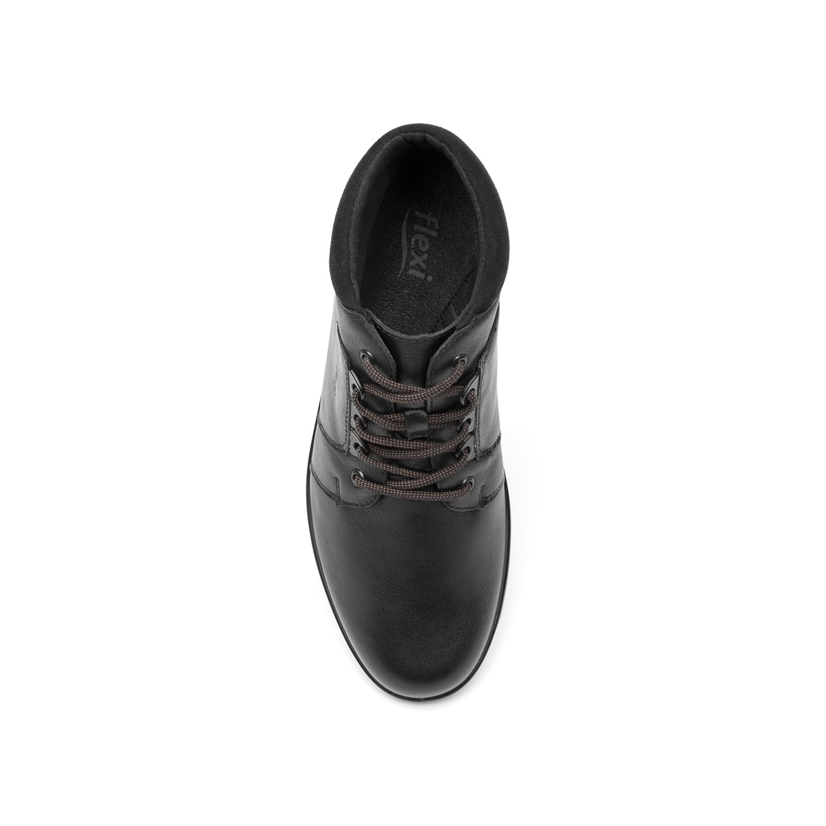 Botín Casual Flexi De Agujetas Para Mujer - Estilo 25911 Negro