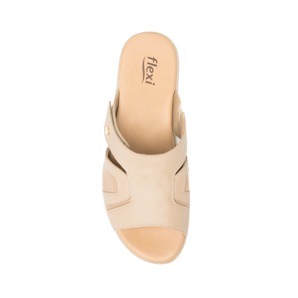 Sandalia Adaptable Al Pie Flexi para Mujer con Piel Extra Suave Estilo 34929 Beige