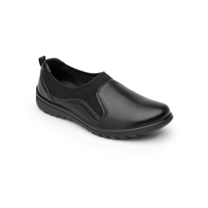 Flat Casual Flexi With Self-Adjusting For Women - Style 35301 Black