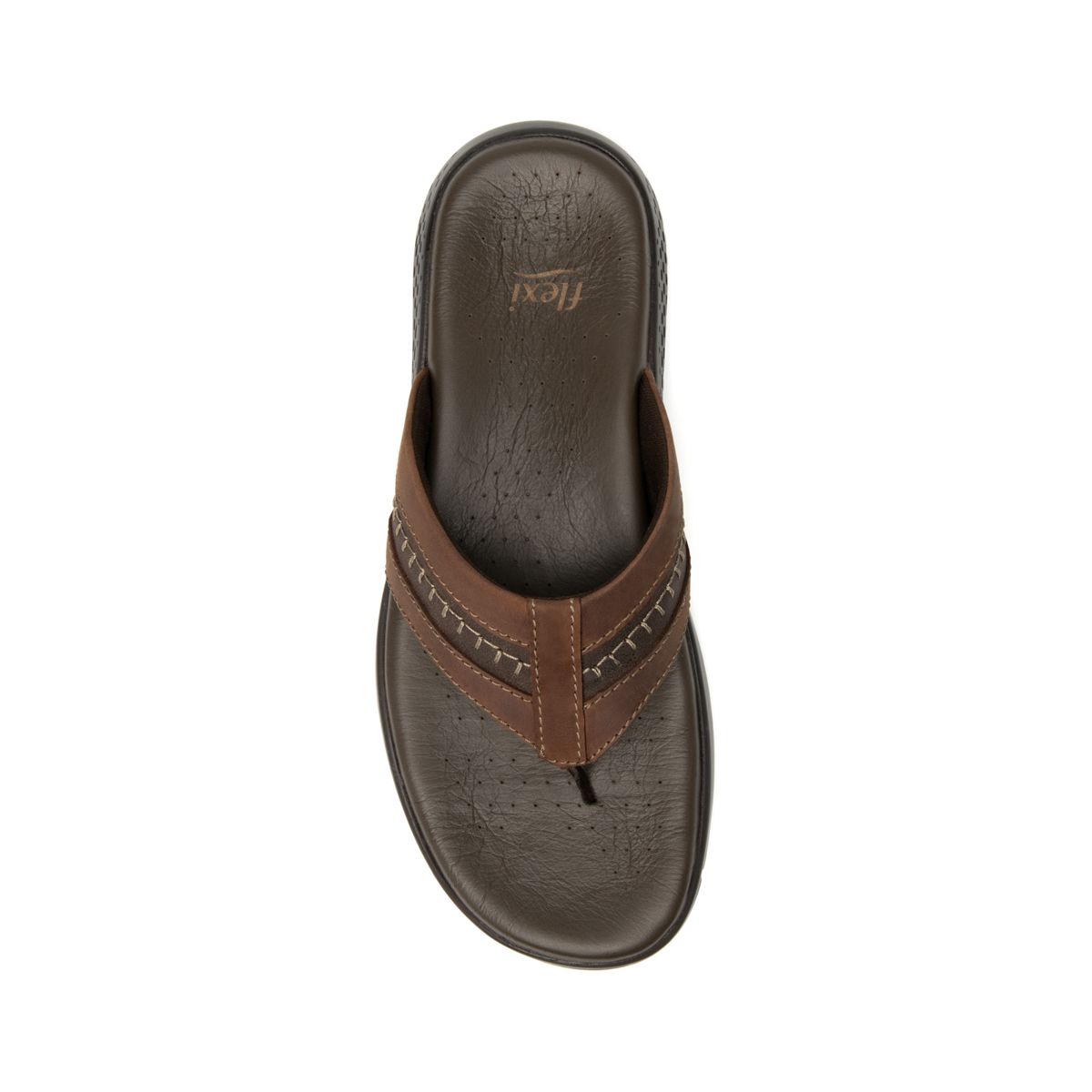 Sandalia Pata De Gallo Flexi para Hombre con Recovery Form Estilo 400019 Tabaco