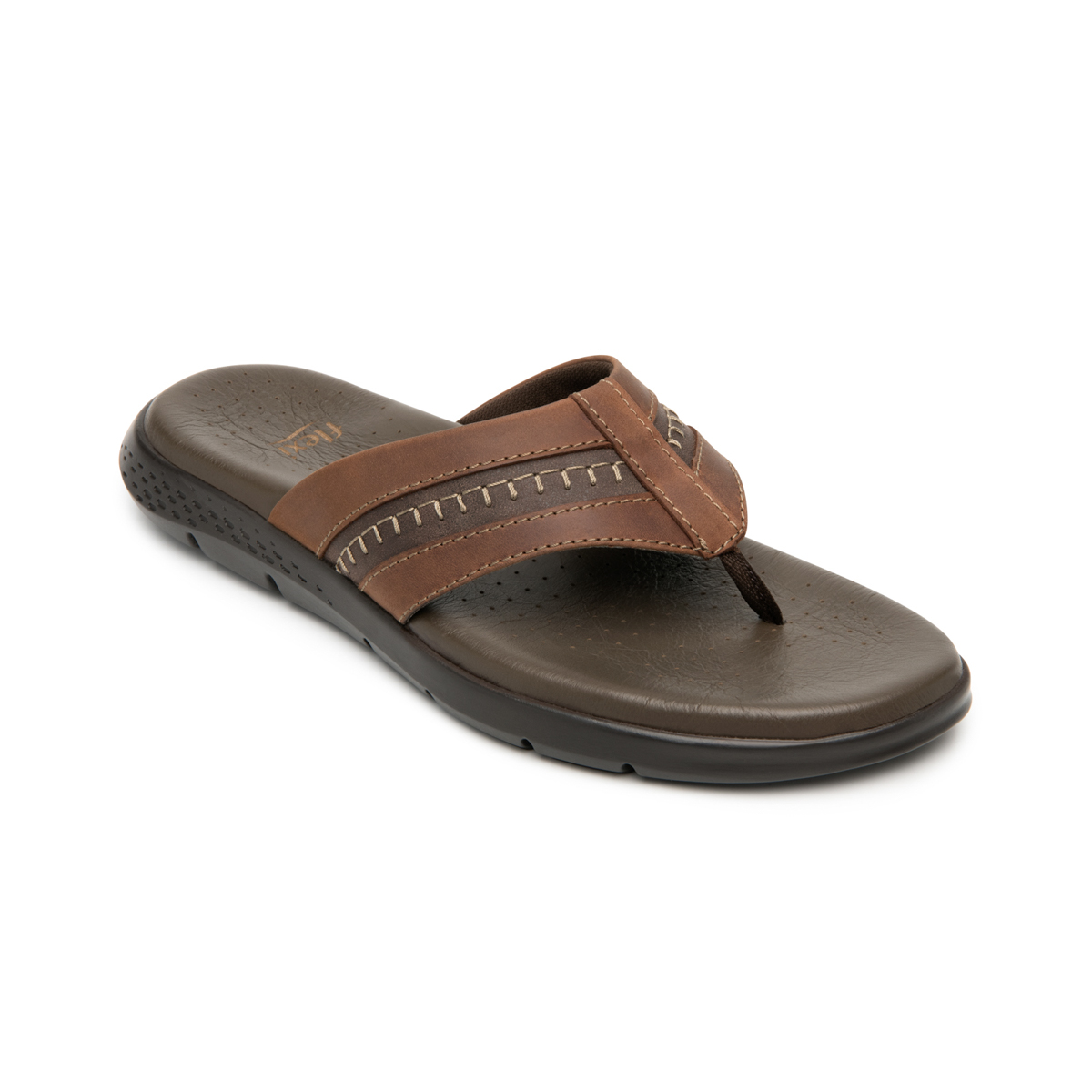 Sandalia Pata De Gallo Flexi para Hombre con Recovery Form Estilo 400019 Tabaco