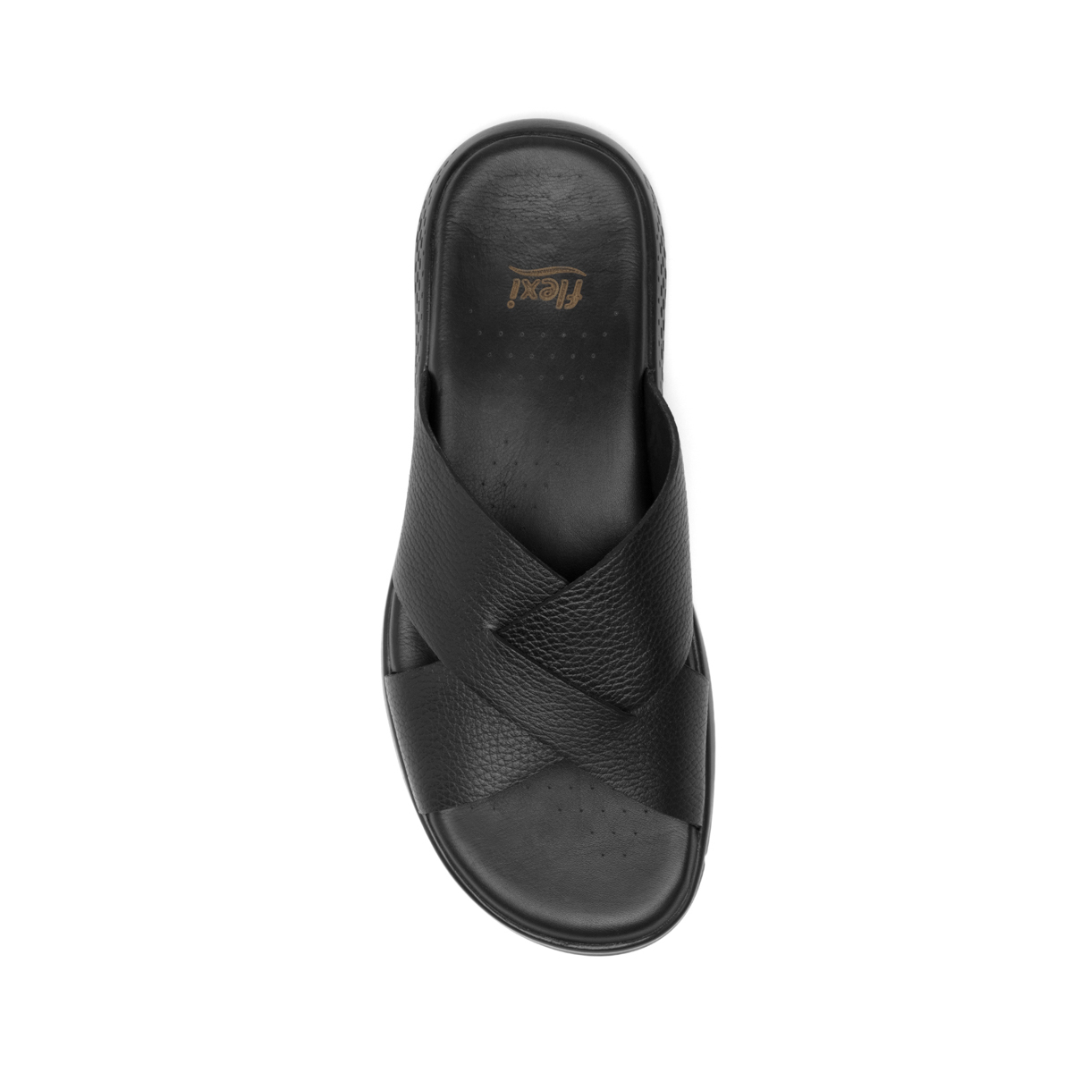 Sandalia Tiras Cruzadas Flexi para Hombre con Recovery Form Estilo 400020 Negro