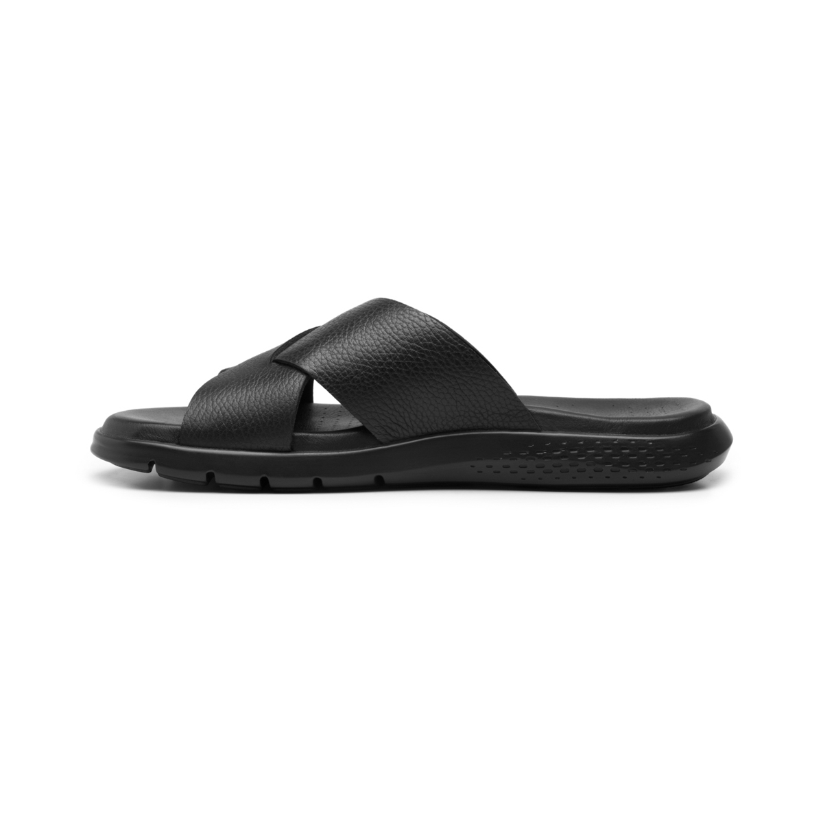 Sandalia Tiras Cruzadas Flexi para Hombre con Recovery Form Estilo 400020 Negro