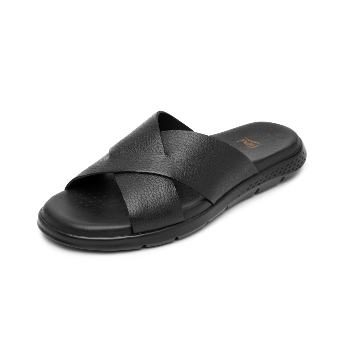 Sandalia Tiras Cruzadas Flexi para Hombre con Recovery Form Estilo 400020 Negro