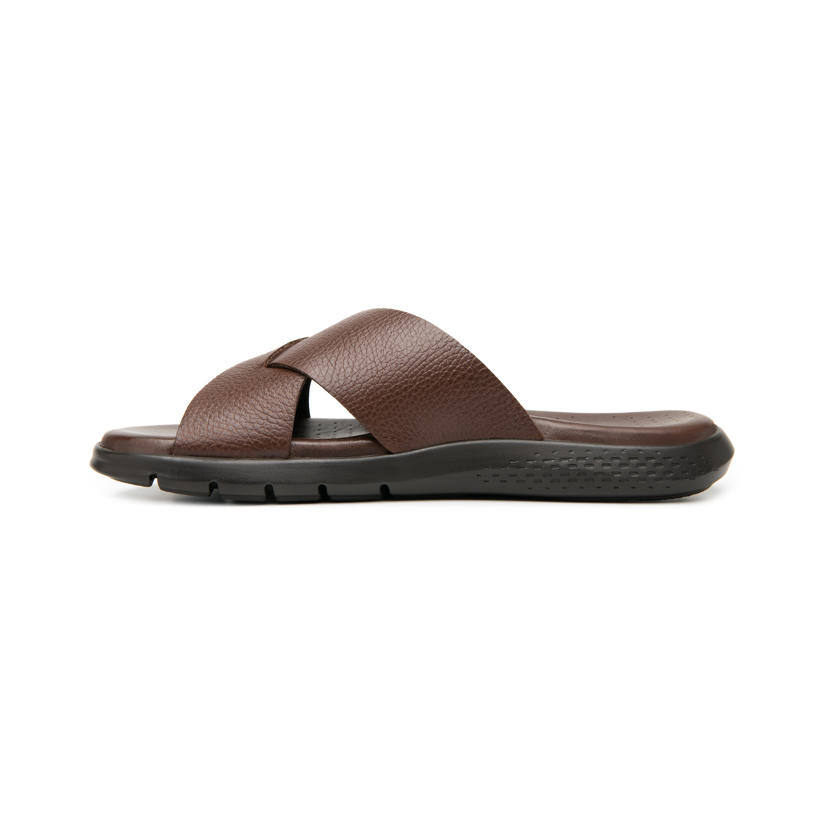 Sandalia Tiras Cruzadas Flexi para Hombre con Recovery Form Estilo 400020 Nogal