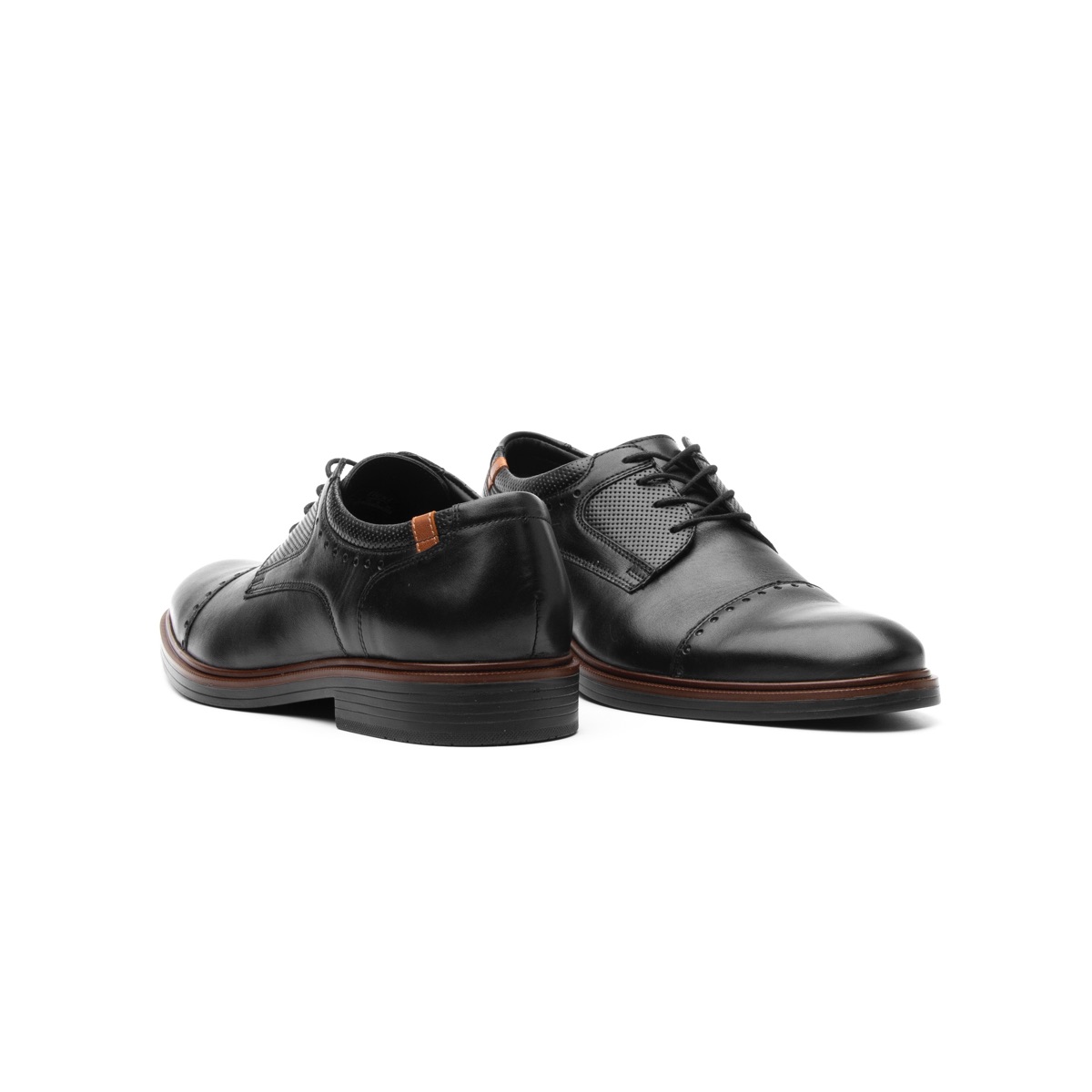 Zapato De Vestir Para Salir Flexi De Tipo Derby Para Hombre - Estilo 400102 Negro