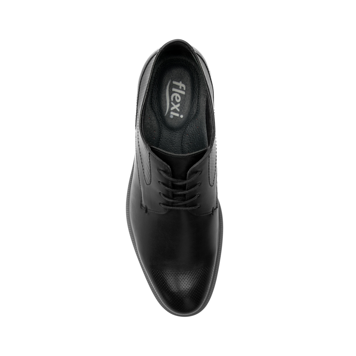 Derby Con Agujetas Flexi para Hombre Estilo 400111 Negro