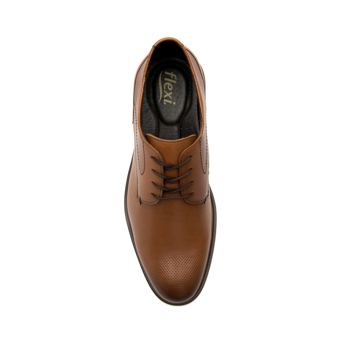 Derby Con Agujetas Flexi para Hombre Estilo 400111 Tan