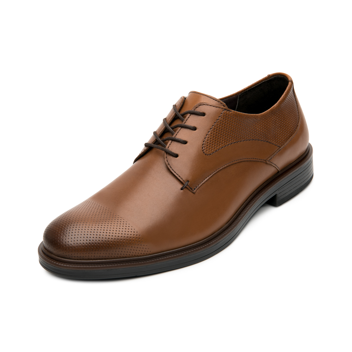 Derby Con Agujetas Flexi para Hombre Estilo 400111 Tan