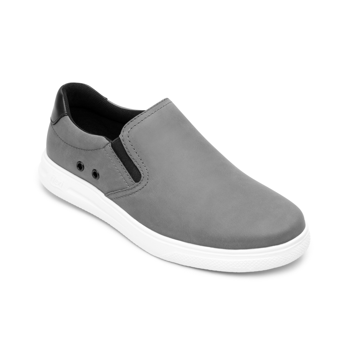 Slip On Sneaker Flexi para Hombre con Suela Extra Ligera Estilo 401204 Gris