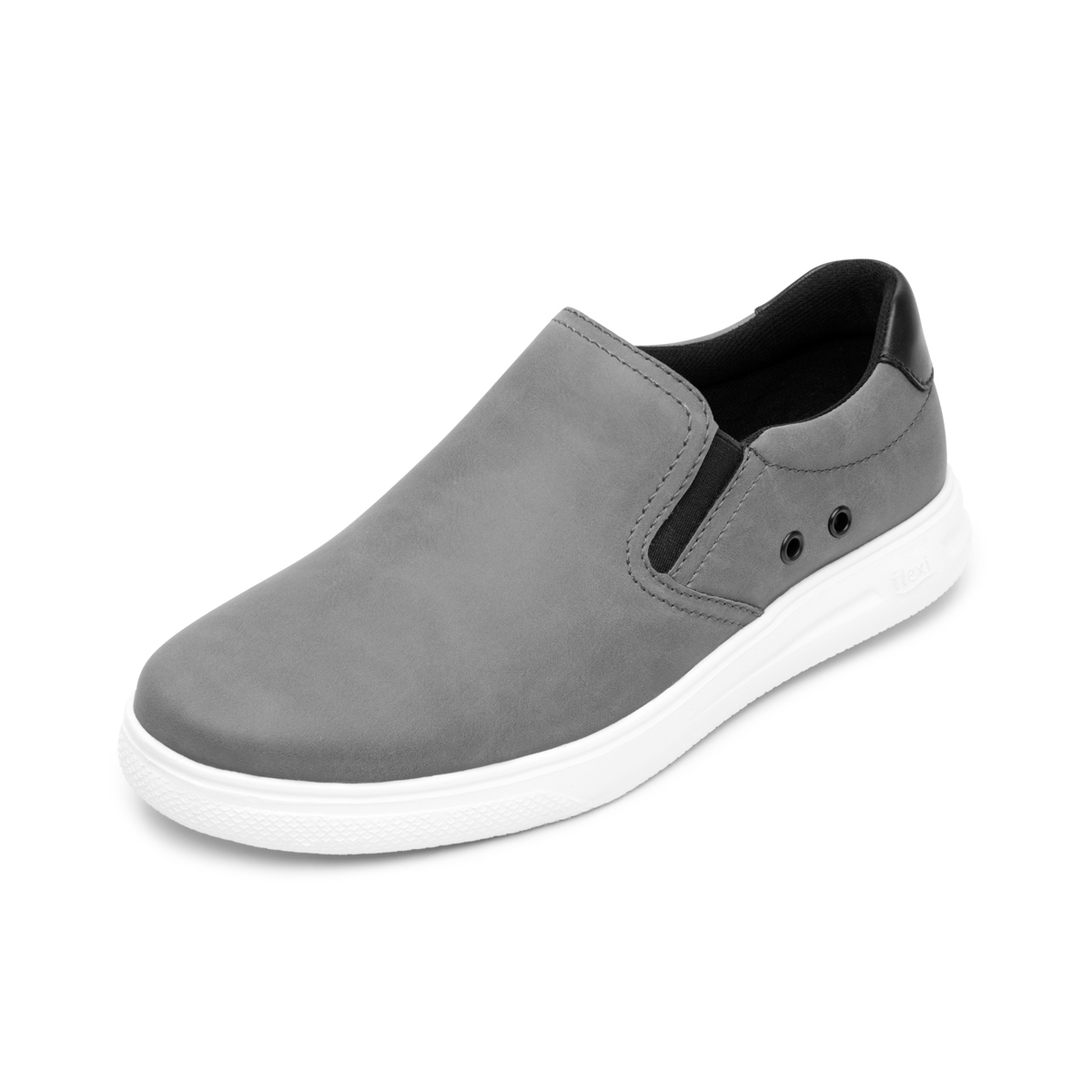 Slip On Sneaker Flexi para Hombre con Suela Extra Ligera Estilo 401204 Gris