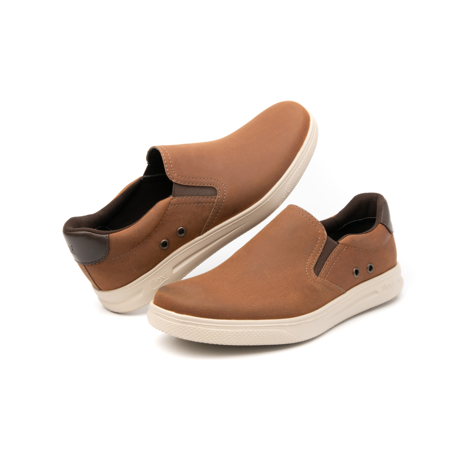 Sneaker Casual Sport Flexi Con Suela Extra Ligera Para Hombre - Estilo 401204 Honey