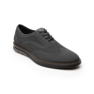 Men's Flexi Oxford Shoe with Textile Style 402406 Grey
