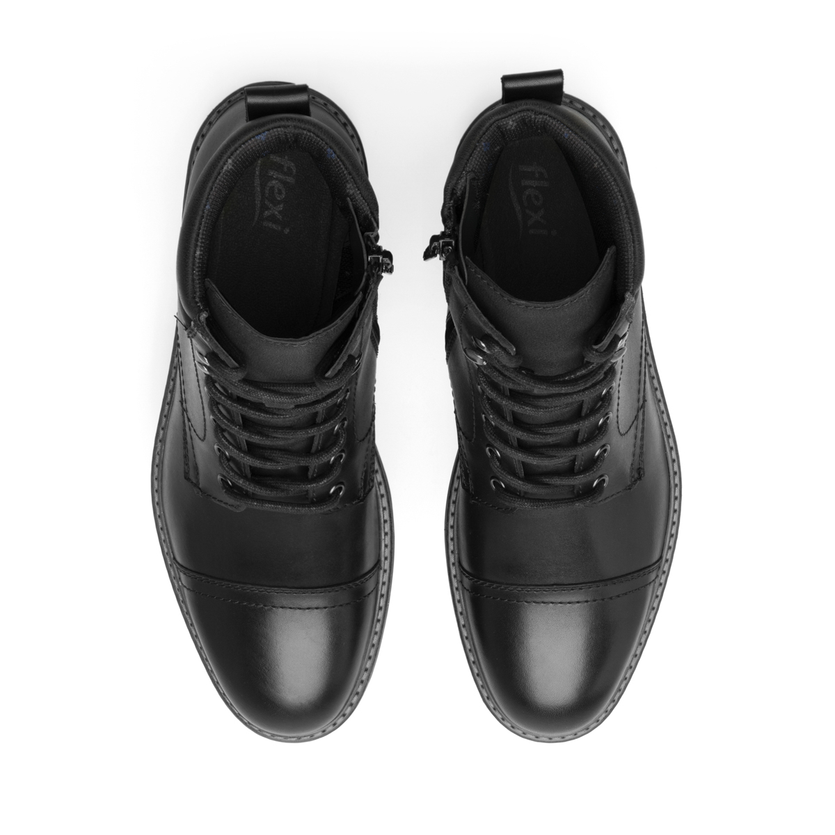 Men's Casual Leather Boot Style 402516 Black