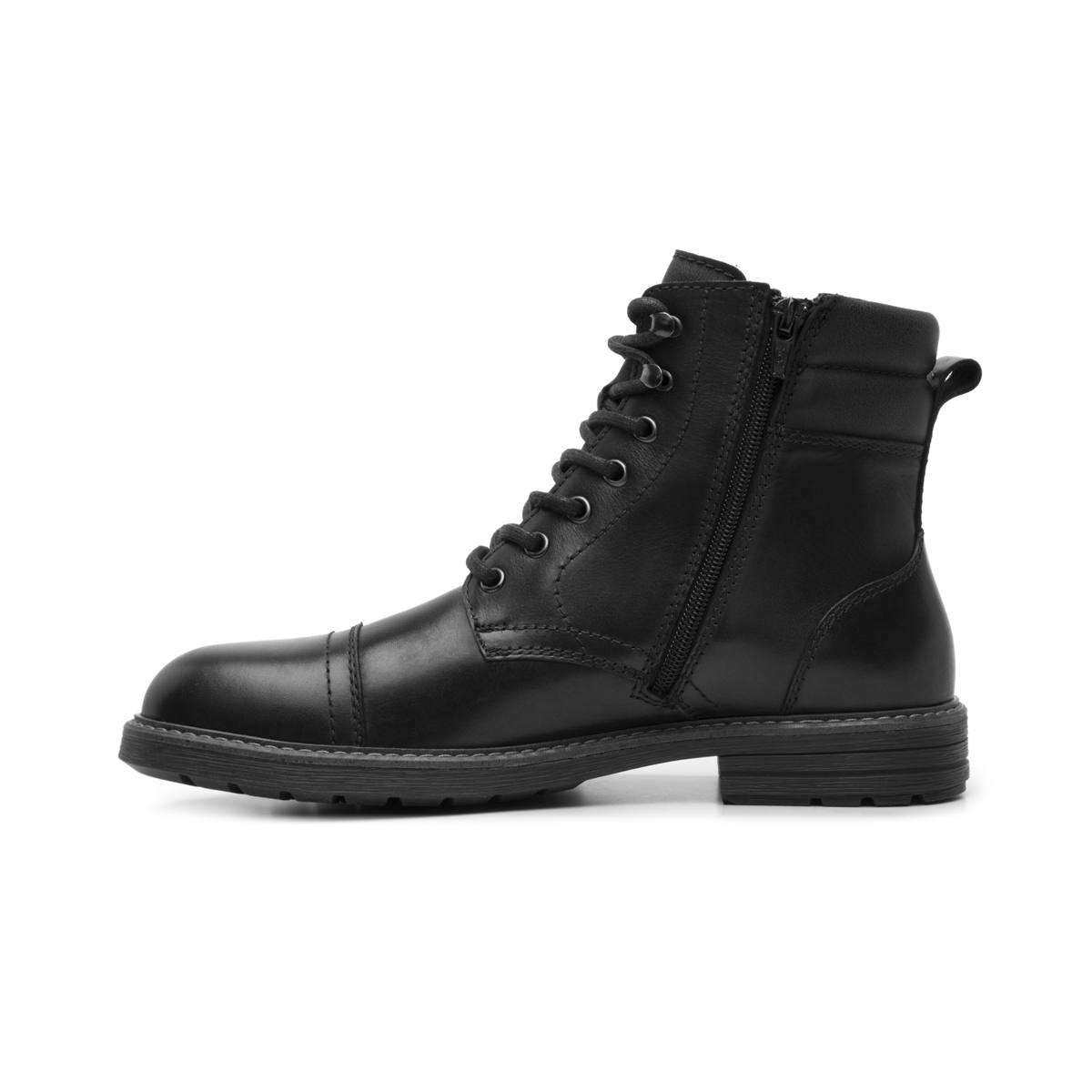Men's Casual Leather Boot Style 402516 Black