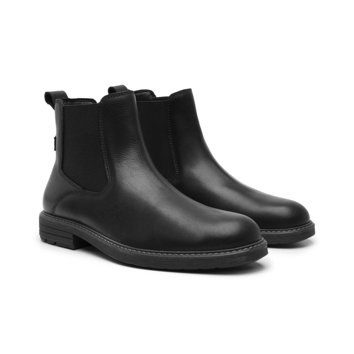 Men's Casual Leather Boot Style 402518 Black