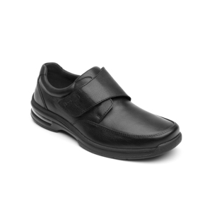 Men's Flexi Casual Office Shoe with Velcro - Style 402804 Black