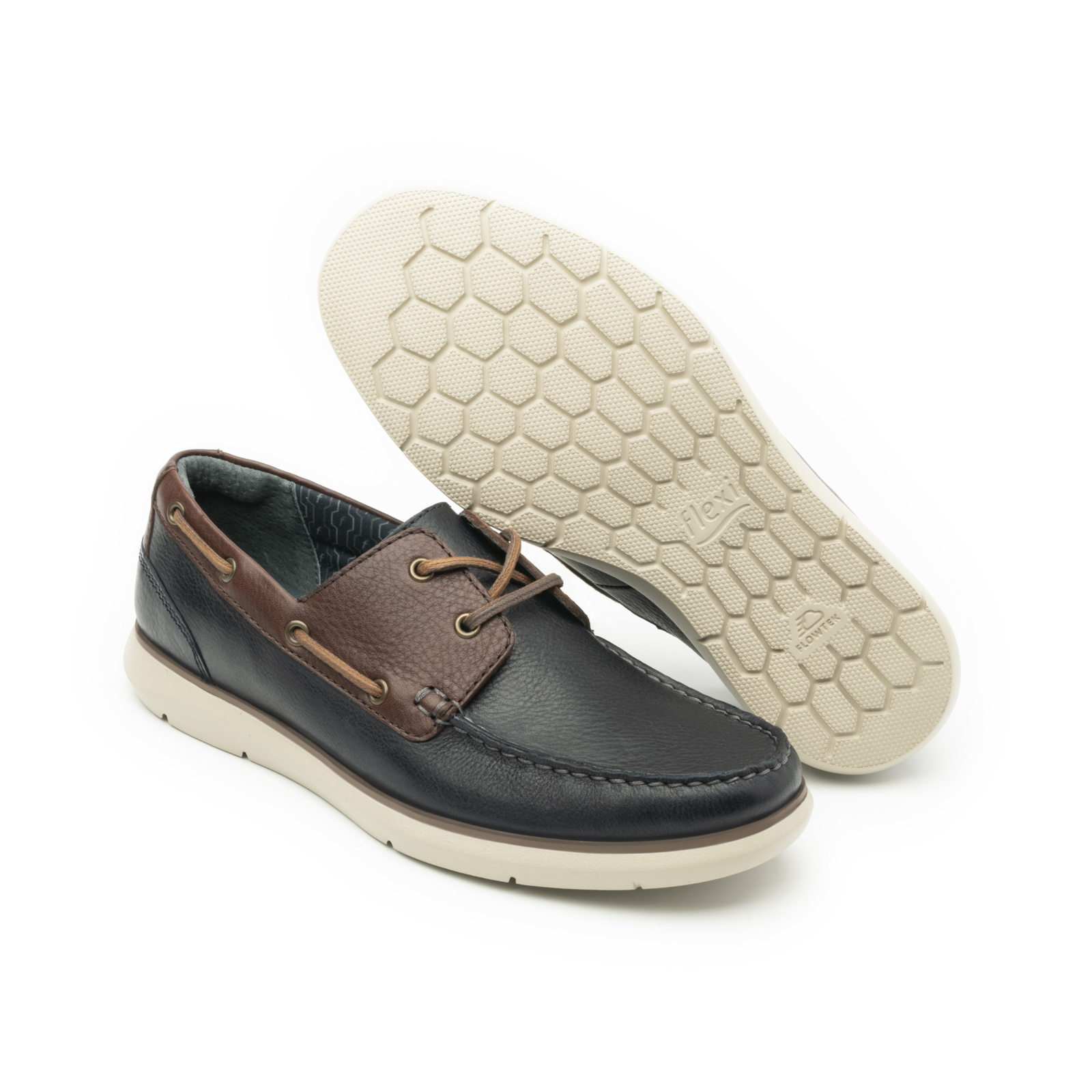 Zapato Casual De Playa Flexi para Hombre con Flowtek Estilo 403604 Marino