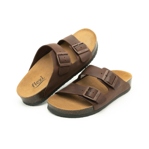 Flexi Beach Sandal With Anatomical Insole For Men - Style 404201 Brown
