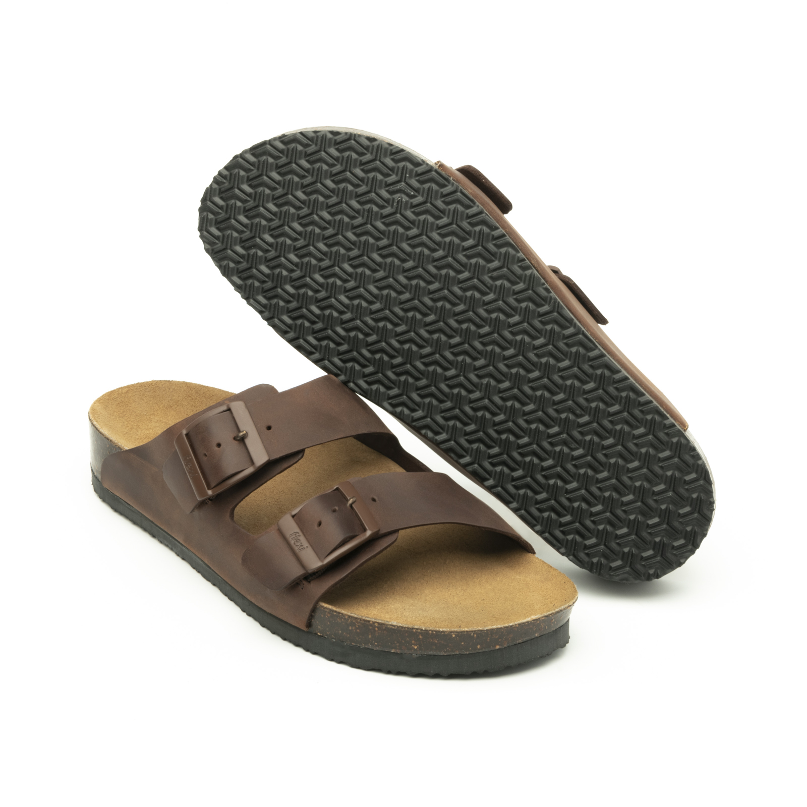 Flexi Beach Sandal With Anatomical Insole For Men - Style 404201 Brown