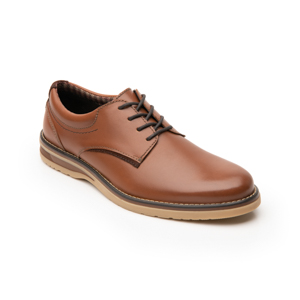 Men's Derby Flexi Shoe with Needles Style 404501 Tan