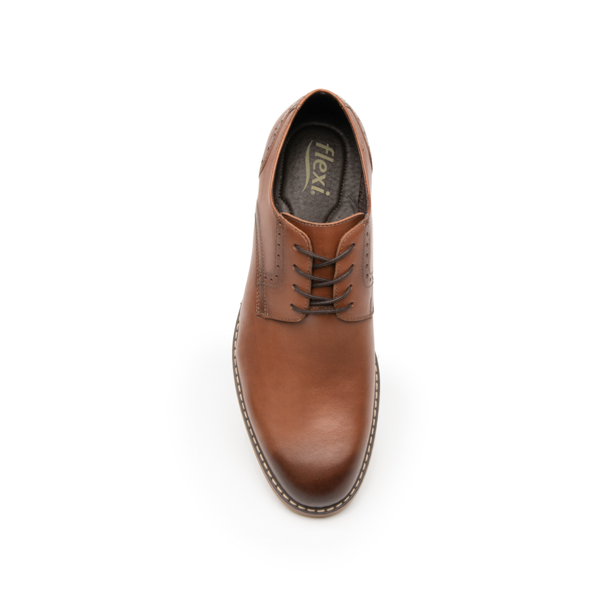 Zapato Derby Flexi para Hombre con Agujetas Estilo 404601 Tan