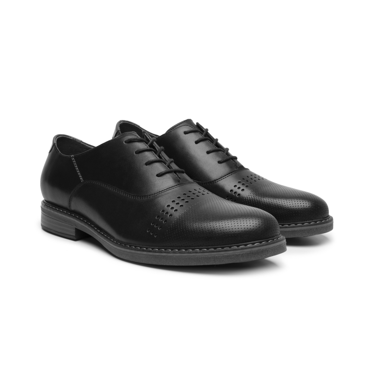 Men's Leather Oxford Shoe Style 404608 Black