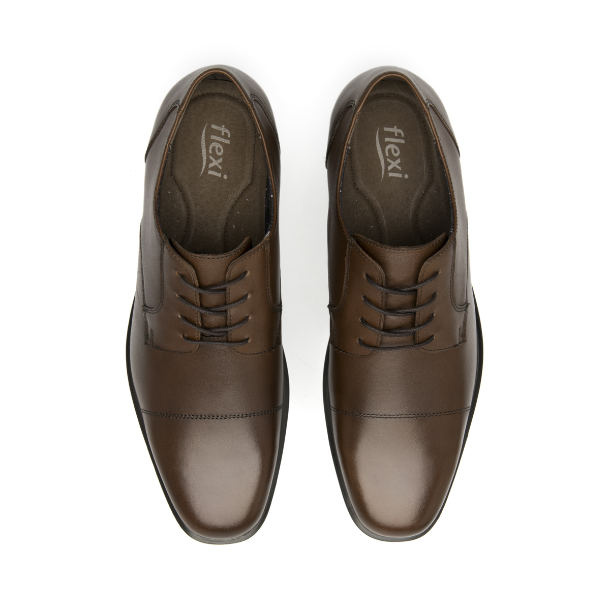 Derby Semivestir Flexi para Hombre con Amarre Frontal Estilo 407801 Tan
