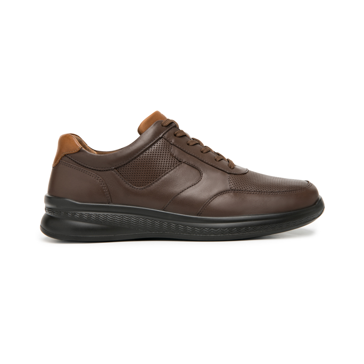 Men's Shoe with Lightweight Sole Style 408204 Chocolate