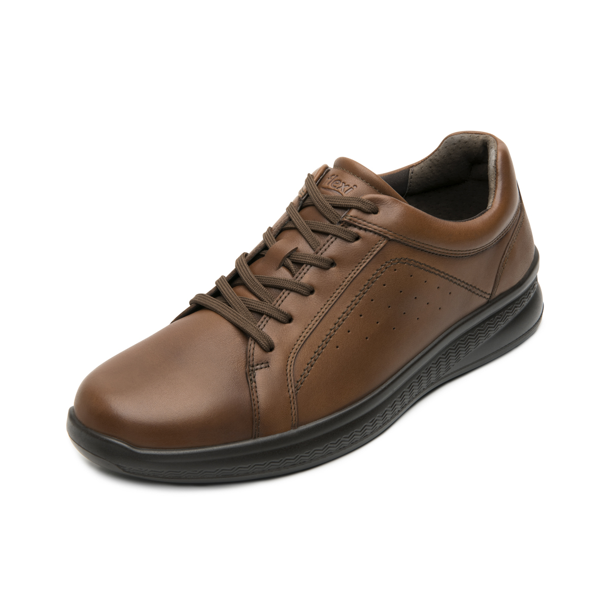 Zapato Casual Flexi para Hombre con Amarre Frontal Estilo 408208 Tan