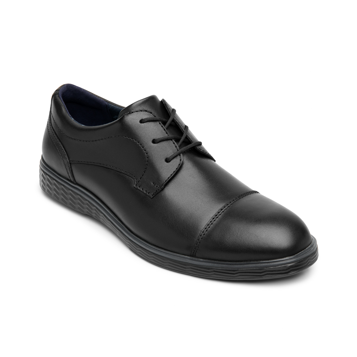 Derby Con Puntera Flexi para Hombre con Suela Extra Ligera Estilo 409405 Negro