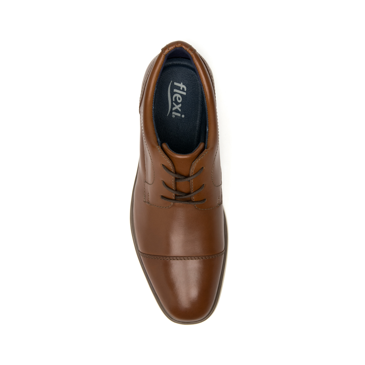 Derby Con Puntera Flexi para Hombre con Suela Extra Ligera Estilo 409405 Tan