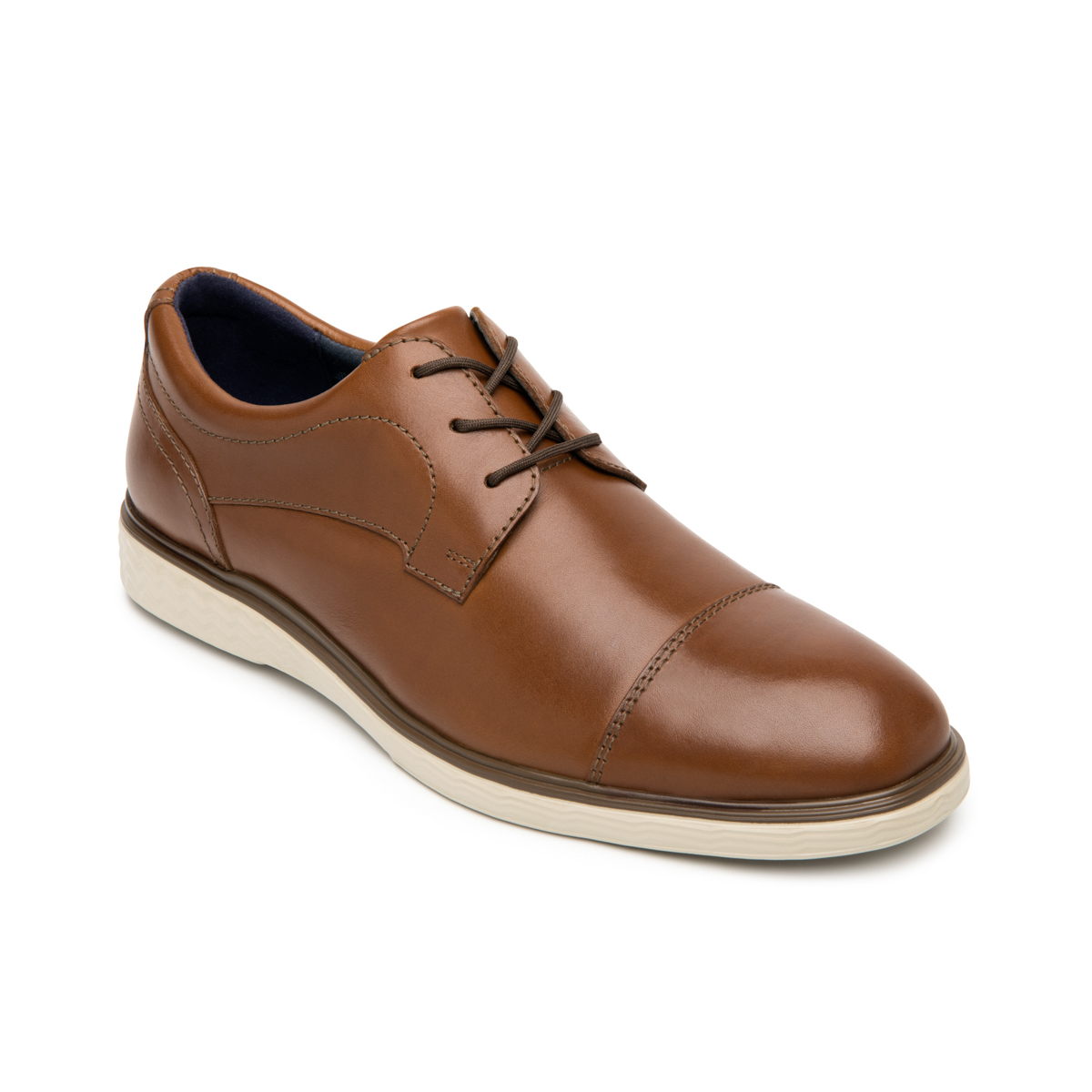 Derby Con Puntera Flexi para Hombre con Suela Extra Ligera Estilo 409405 Tan