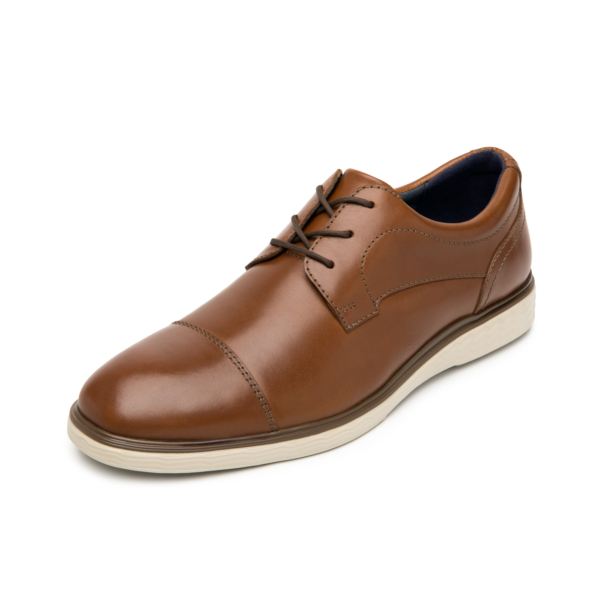 Derby Con Puntera Flexi para Hombre con Suela Extra Ligera Estilo 409405 Tan