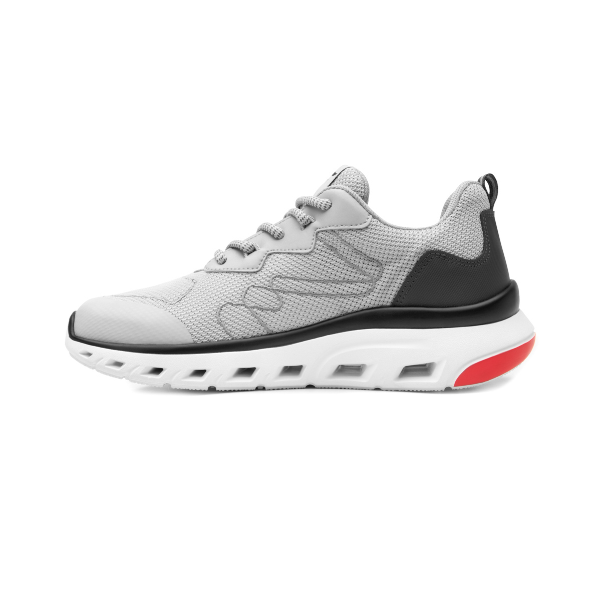 Sneaker Mezcla De Texturas Flexi para Hombre con Suela Extra Ligera Estilo 409801 Gris