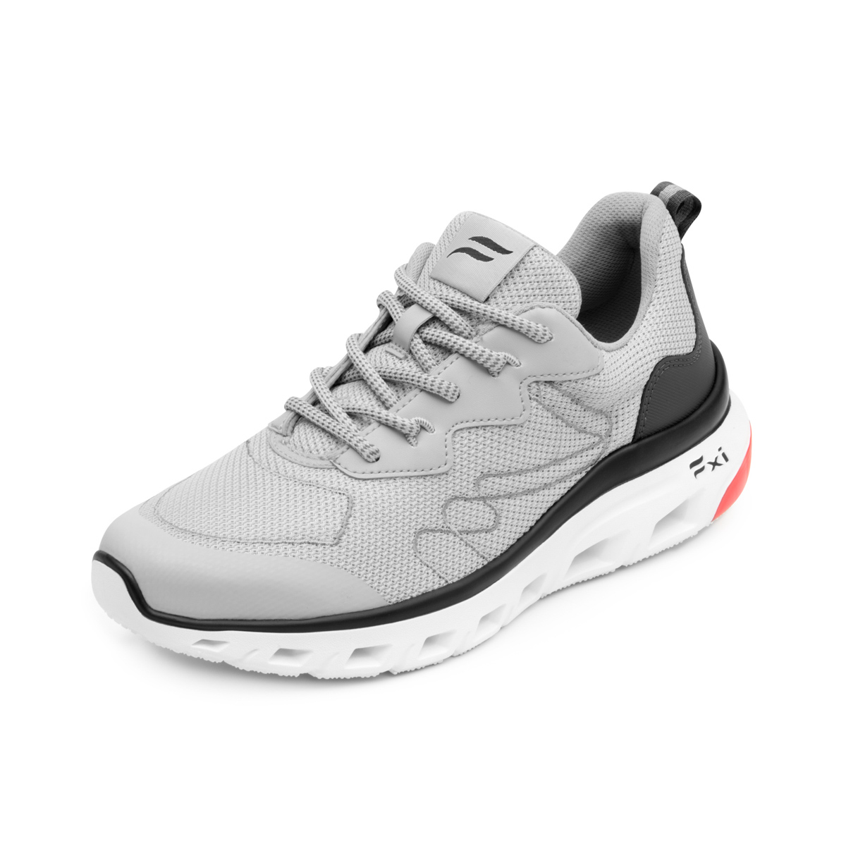 Sneaker Mezcla De Texturas Flexi para Hombre con Suela Extra Ligera Estilo 409801 Gris