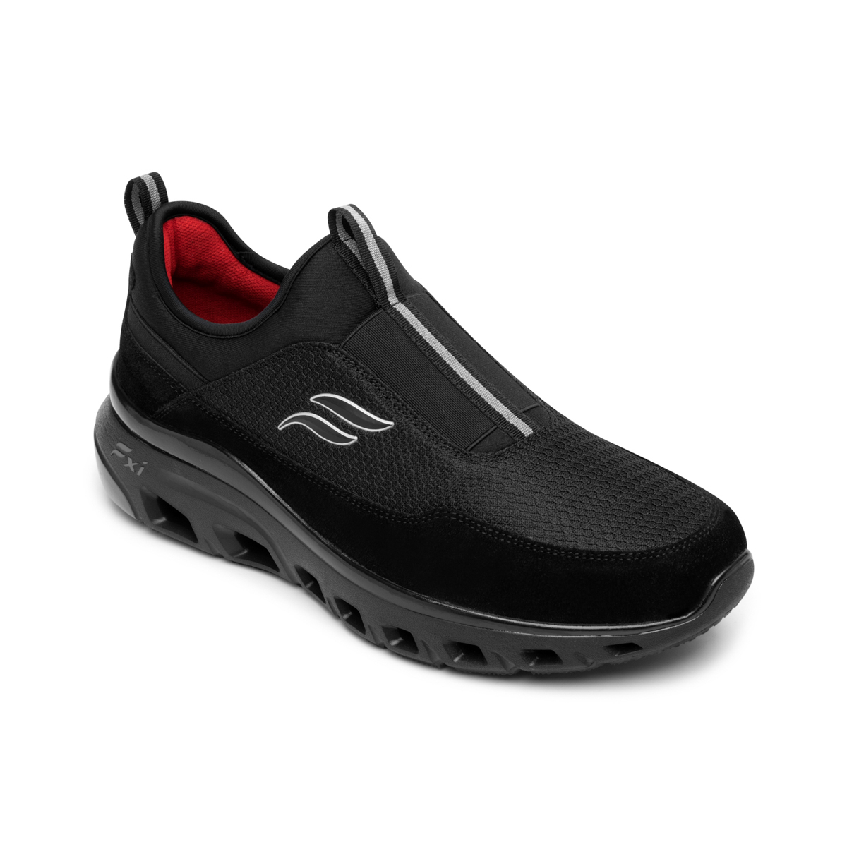 Sneaker Slip On Flexi para Hombre con Suela Extra Ligera Estilo 409805 Negro