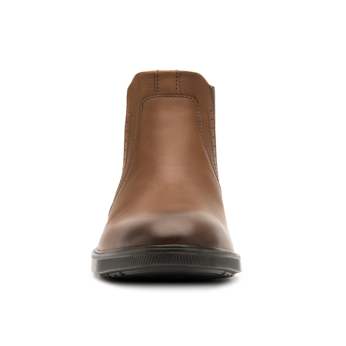Men's Leather Boot With Elastic Style 412303 Brown