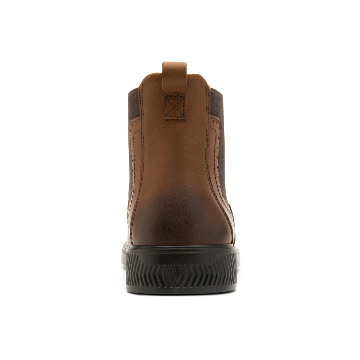 Men's Leather Boot With Elastic Style 412303 Brown