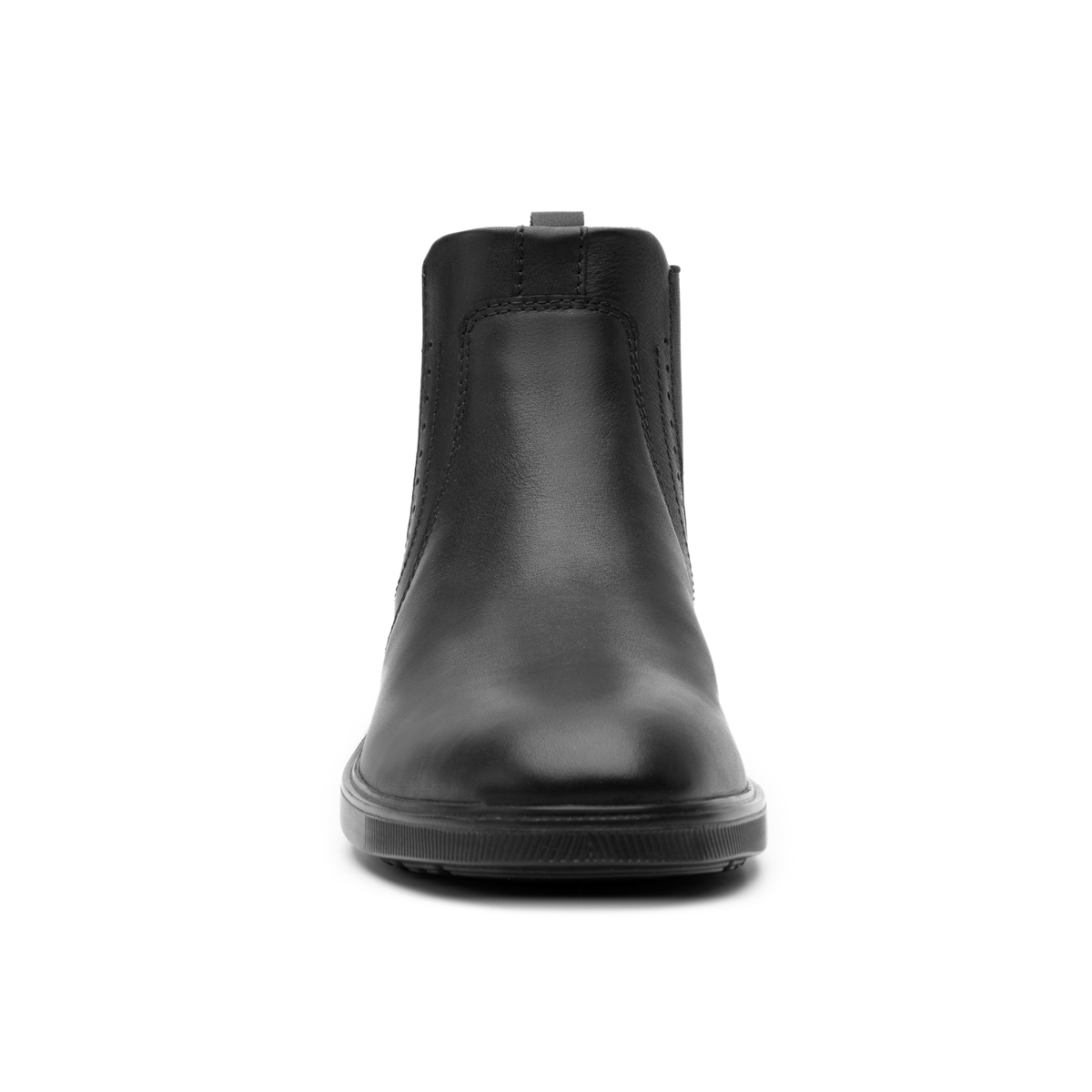 Men's Leather Boot With Elastic Style 412303 Black