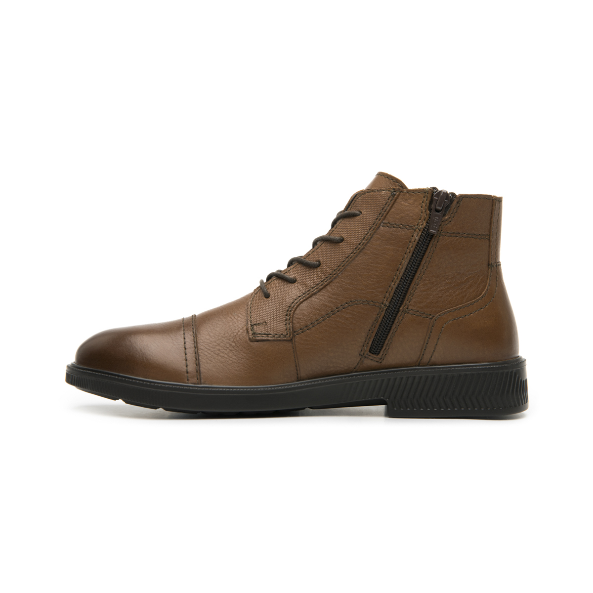Men's Leather Boot with Internal Zipper Style 412306 Tan
