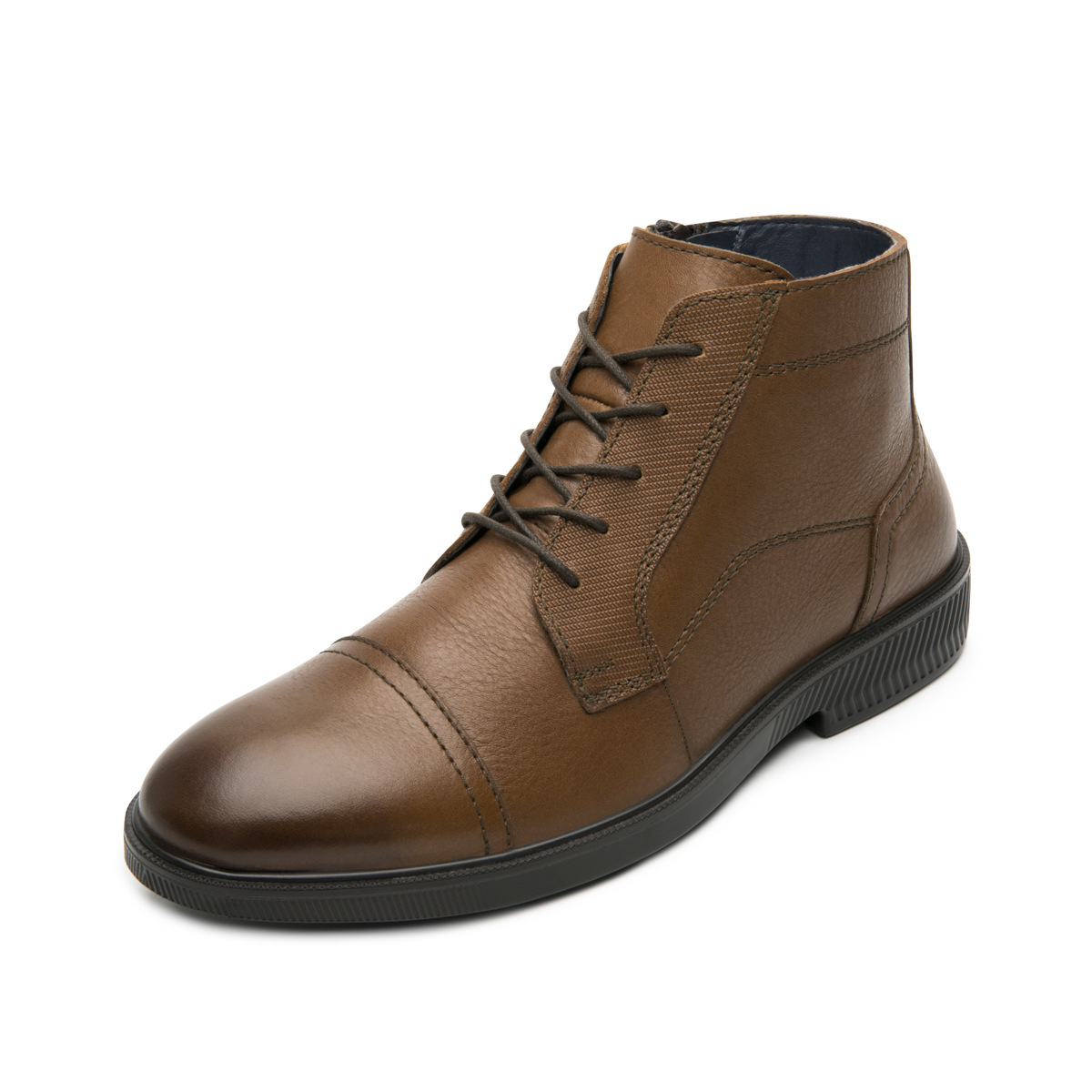 Men's Leather Boot with Internal Zipper Style 412306 Tan