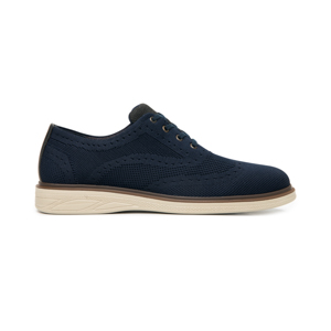 Men's Woven Oxford Shoe with Lightweight Sole Style 413104 Navy