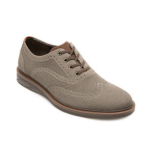 Men's Woven Oxford Shoe with Lightweight Sole Style 413104 Taupe