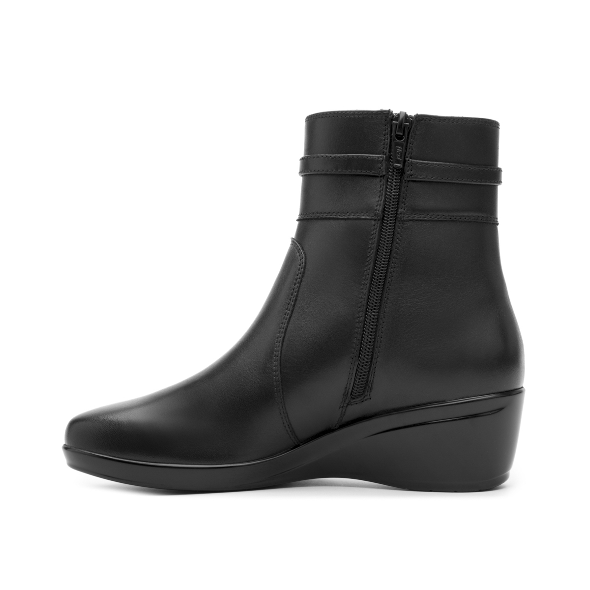 Botín Cuña Flexi para Mujer con Cierre Interno Estilo 45232 Negro