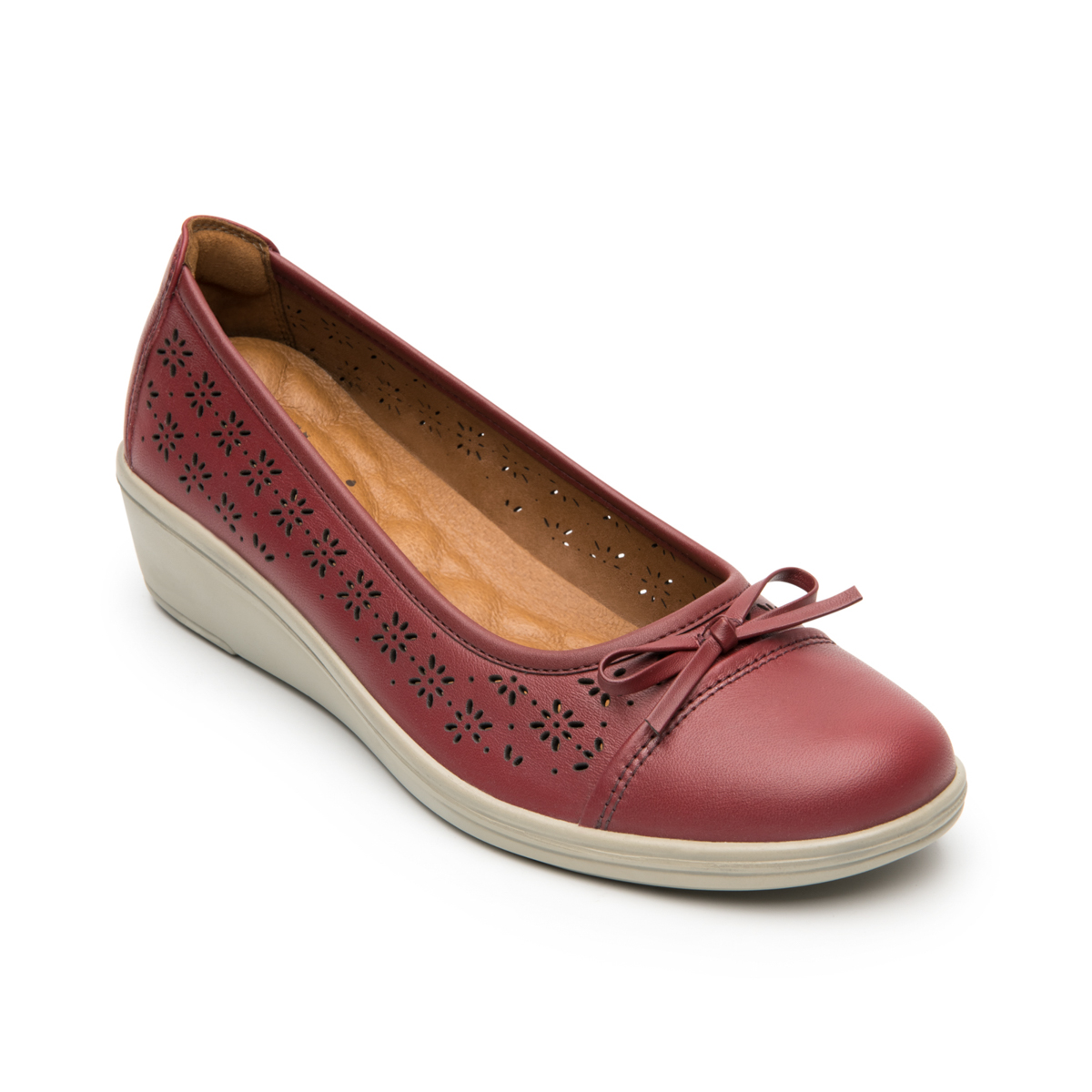 Ballerina Flexi para Mujer con Plantilla Comfort Pad Estilo 45608 Rojo