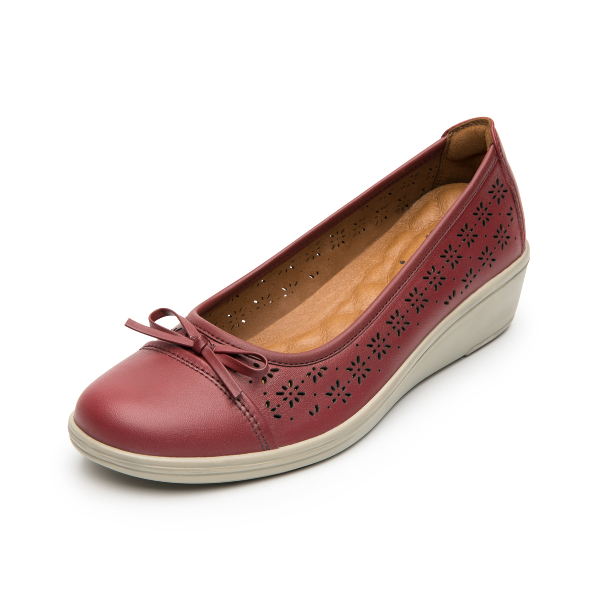 Ballerina Flexi para Mujer con Plantilla Comfort Pad Estilo 45608 Rojo