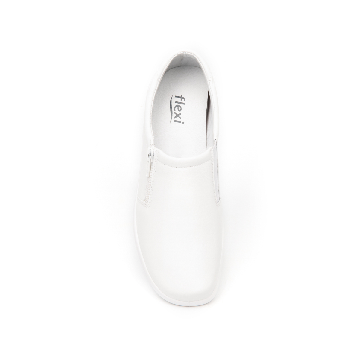 Loafer Con Cierres Flexi para Mujer con Plantilla Removible Estilo 48303 Blanco