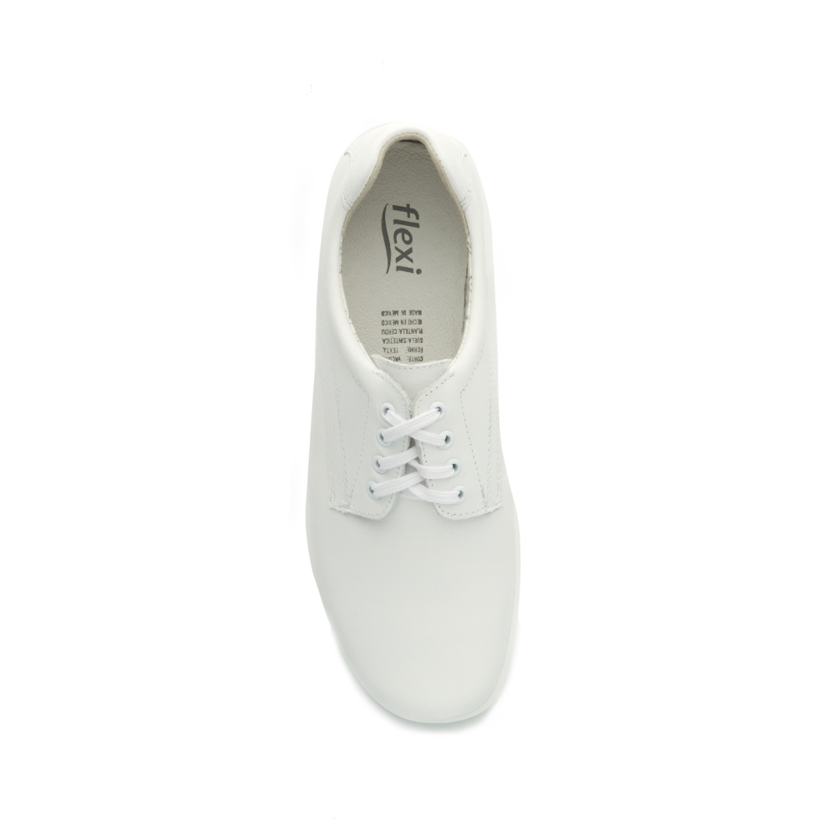 Flat De Servicio/Clínico Flexi Con Plantilla Removible Para Mujer - Estilo 48304 Blanco