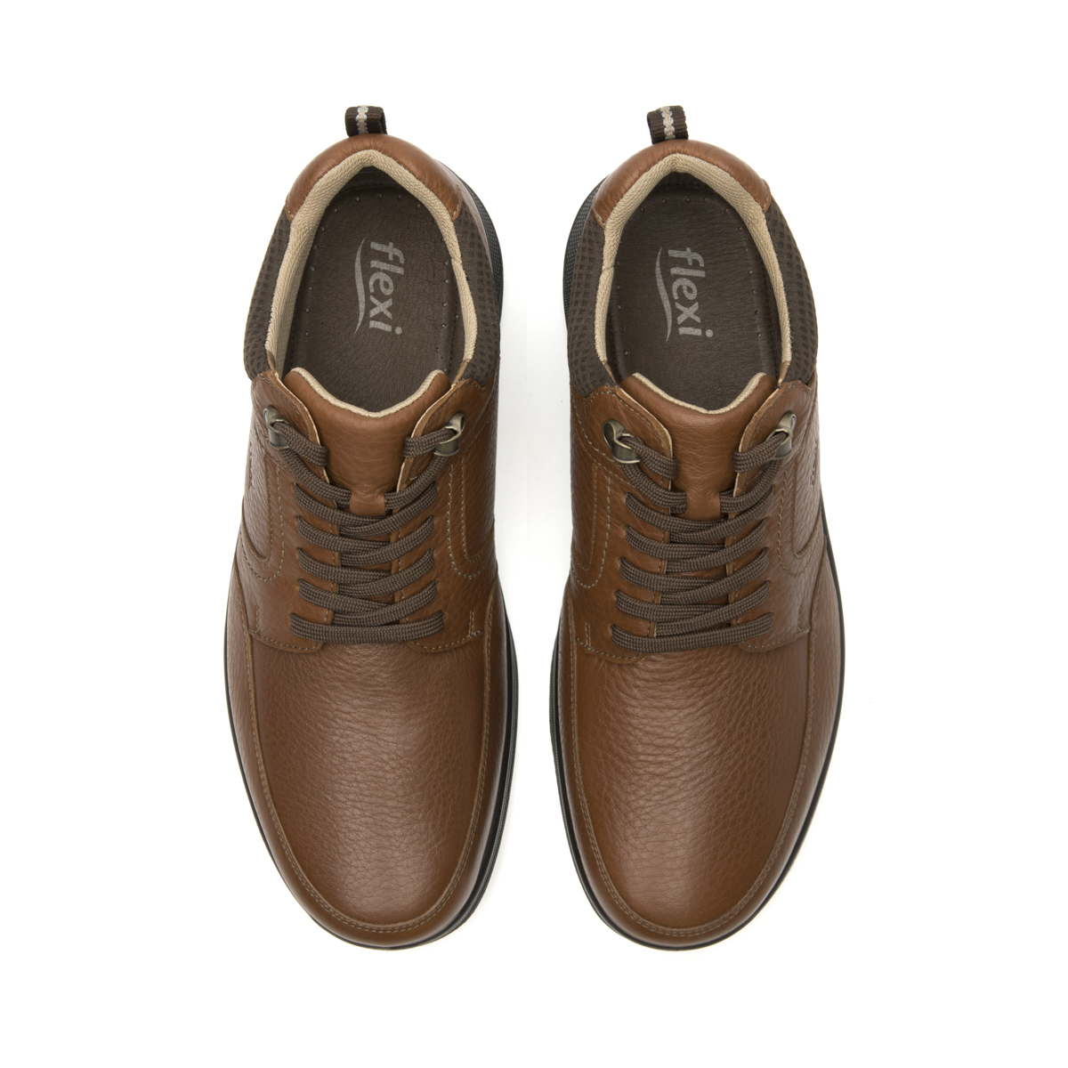 Botín Casual Flexi para Hombre con Amarre Frontal Estilo 50816 Tan